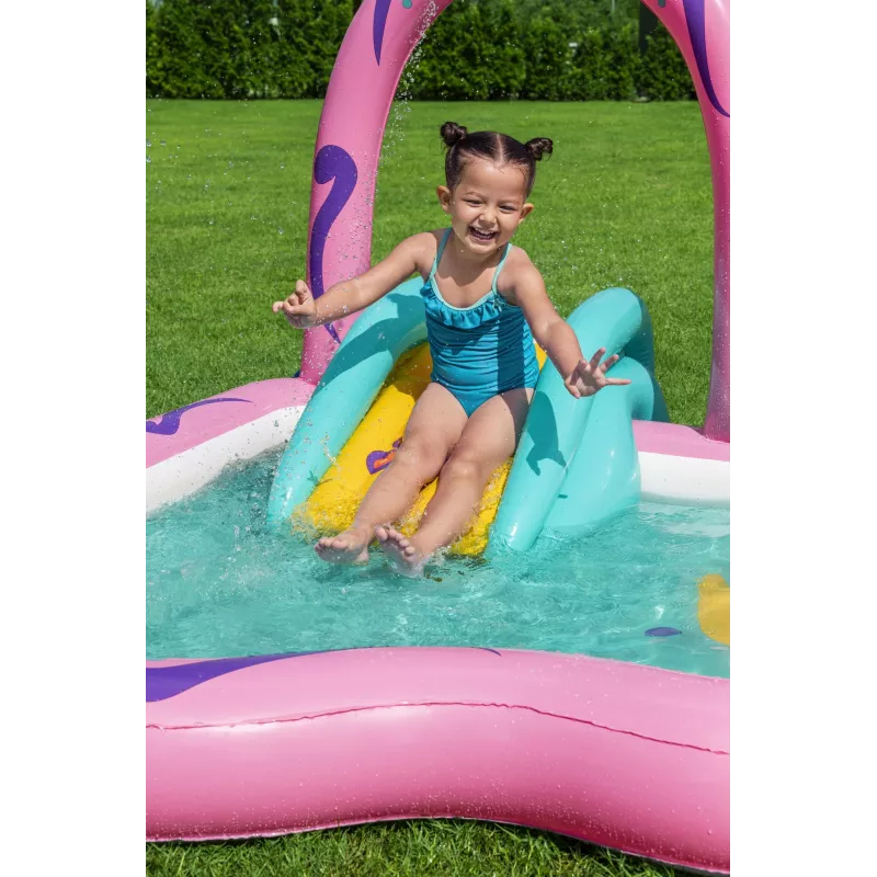 Bestway Butterfly Wonder pripučiamas vandens žaidimų centras su baseinu 1.80 m x 1.80 m x 1.17 m