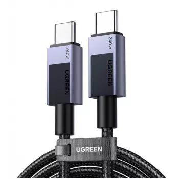 USB-C laidas Ugreen 45068 2 m, 240 W, juodai pilkas