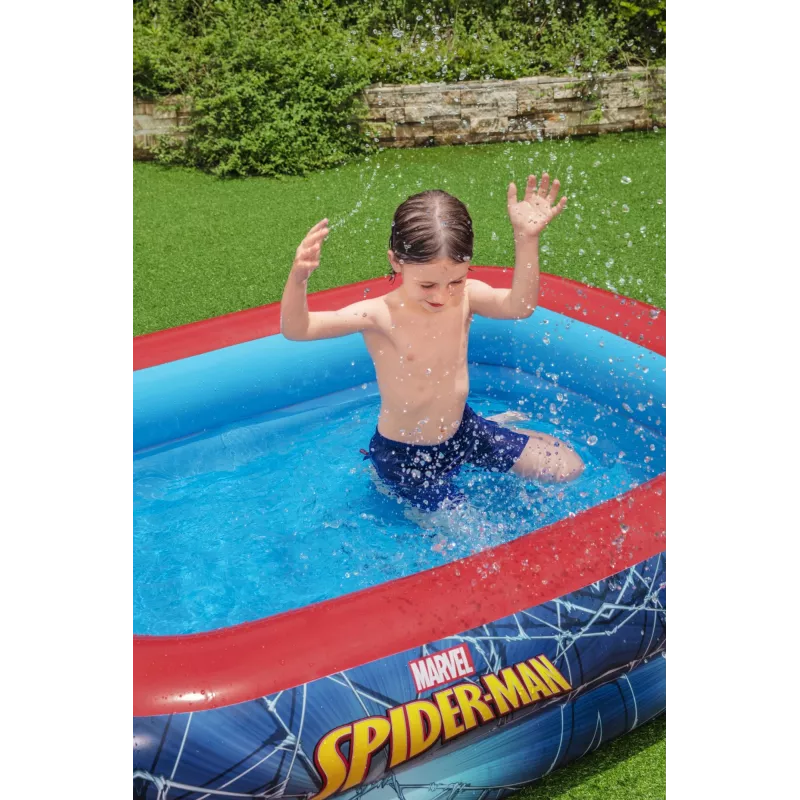 Bestway Play Pool, pripučiamas baseinas, 450 L, stačiakampis, 6 metai, Spider-Man, vinilas
