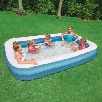 Bestway mėlynas stačiakampis šeimos baseinas 3,05 m x 1,83 m x 46 cm