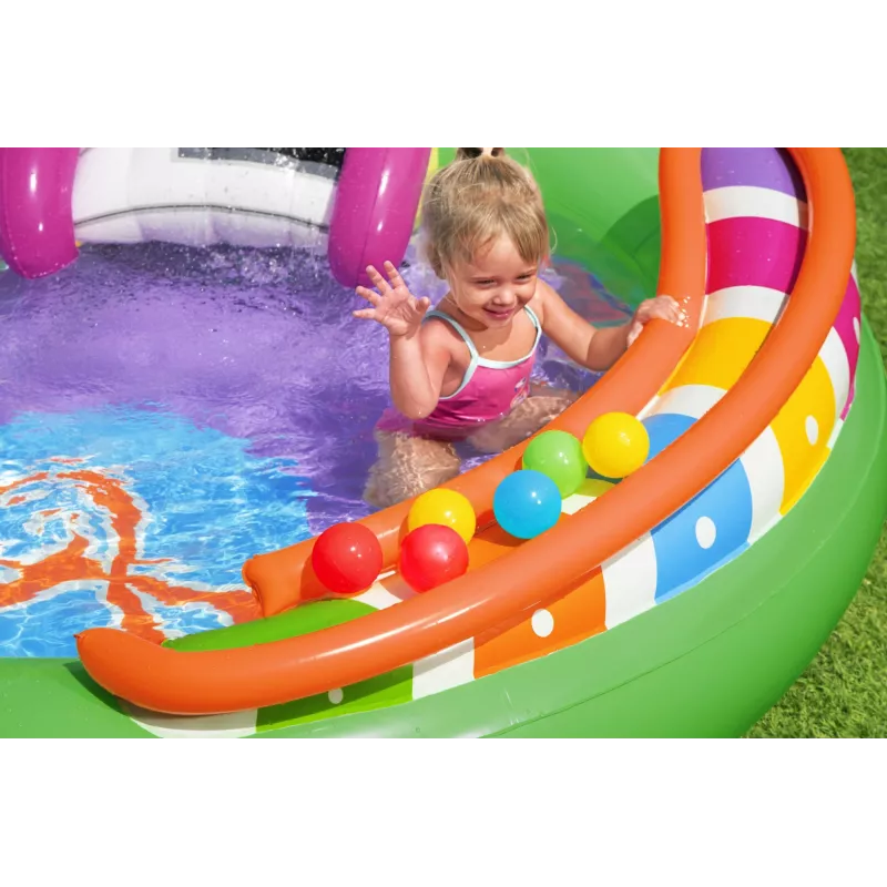 Bestway 9'8 inch x 6'3 inch x 54 inch / 2,95 m x 1,90 m x 1,37 m Sing 'n Splash pripučiamas žaidimų centras