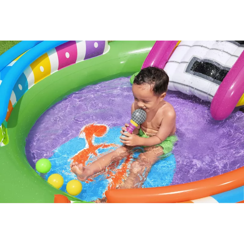 Bestway 9'8 inch x 6'3 inch x 54 inch / 2,95 m x 1,90 m x 1,37 m Sing 'n Splash pripučiamas žaidimų centras
