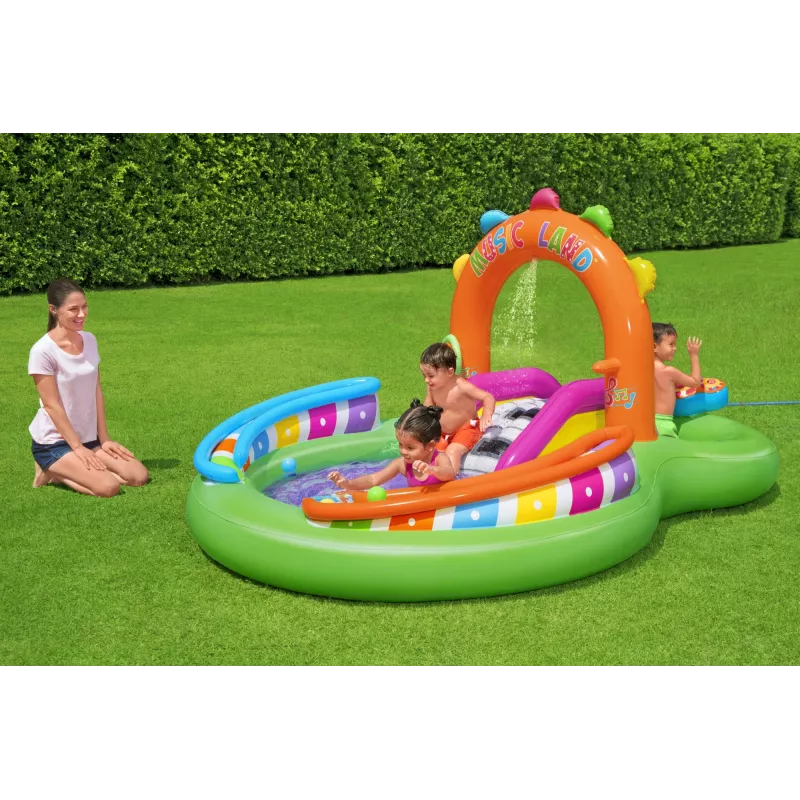 Bestway 9'8 inch x 6'3 inch x 54 inch / 2,95 m x 1,90 m x 1,37 m Sing 'n Splash pripučiamas žaidimų centras