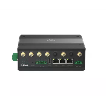 D-Link 5G IIoT šliuzas, korinis tinklo šliuzas, juodas, Gigabit Ethernet, 10,100,1000 Mbit/s, 802.11a, 802.11b, 802.11g, Wi-Fi 4 (802.11n), Wi-Fi 5 (802.11ac), 300,866 Mbit/s