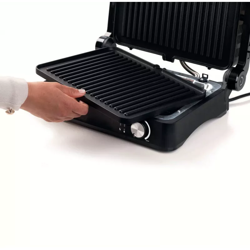 Elektrinis grilis Ariete 1934 MetalGrill 3in1, 2000 W, 3 kepimo režimai, nepridegančiomis plokštėmis, sidabrinis/juodas
