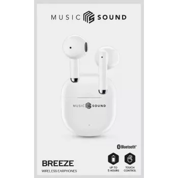 „Music Sound Breeze“ kapsuliniai Bluetooth ausinės su spalvotu dėklu