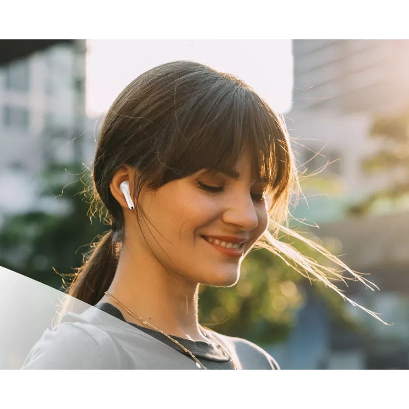 „Music Sound Breeze“ kapsuliniai Bluetooth ausinės su spalvotu dėklu