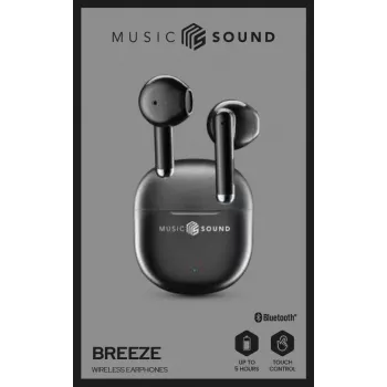 „Music Sound Breeze“ kapsuliniai Bluetooth ausinės su spalvotu dėklu