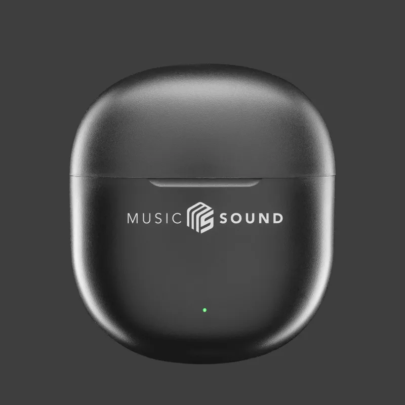 „Music Sound Breeze“ kapsuliniai Bluetooth ausinės su spalvotu dėklu