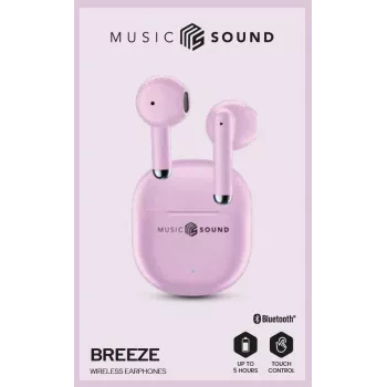 „Music Sound Breeze“ – kapsuliniai „Bluetooth“ ausinės su spalvotu dėklu