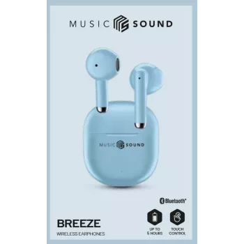 „Music Sound Breeze“ kapsuliniai Bluetooth ausinės su spalvotu dėklu