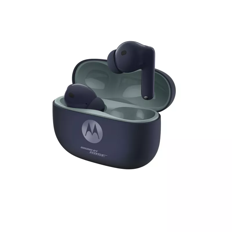 Motorola moto buds 2 plus belaidės ausinės į ausis, skambučiai/muzika, USB Type-C, Bluetooth, mėlyna