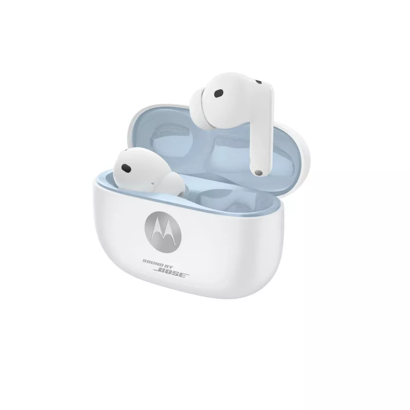 Motorola moto buds 2 plus belaidžiai ausinės į ausis skambučiams/muzikai USB Type-C Bluetooth balta