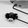 USB 2.0 keturių prievadų šakotuvas Axagon HUE-X3B, 480 Mbit/s, juodas