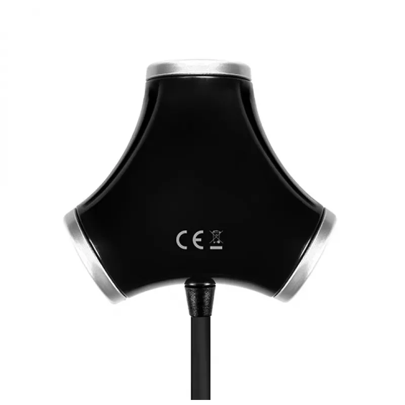USB 2.0 keturių prievadų šakotuvas Axagon HUE-X3B, 480 Mbit/s, juodas