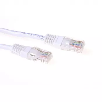 ACT White 0.5 metro U/UTP CAT6A pataisos laidas su RJ45 jungtimis