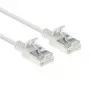 ACT White 10 metrų LSZH U/FTP CAT6A duomenų centro plonas pataisinis laidas su apsauga nuo užsikabinimo ir RJ45 jungtimis