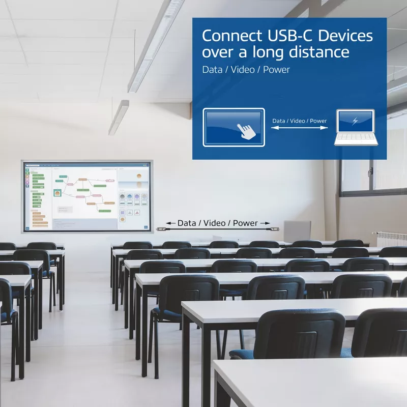 ACT USB-C 3.2 Gen2 aktyvus optinis kabelis (AOC), 10 m