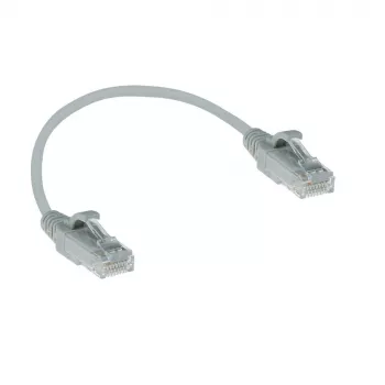 ACT Grey 0,15 metro LSZH U/UTP CAT6 duomenų centro plonas lanksčios jungties kabelis su RJ45 jungtimis