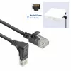 ACT Black 1.5 m U/UTP CAT6A LSZH Slimline pataisos kabelis su RJ45 jungtimis 90° kampu žemyn į tiesų