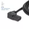 ACT maitinimo laidas CEE7/7 kištukas (kampuotas) - C15 (kampuotas į kairę) IEC60320 juodas 2 m