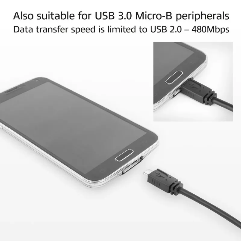 ACT USB Type-C moteriškas į USB micro B 2.0 vyriškas adapterio laidas 0,2 m
