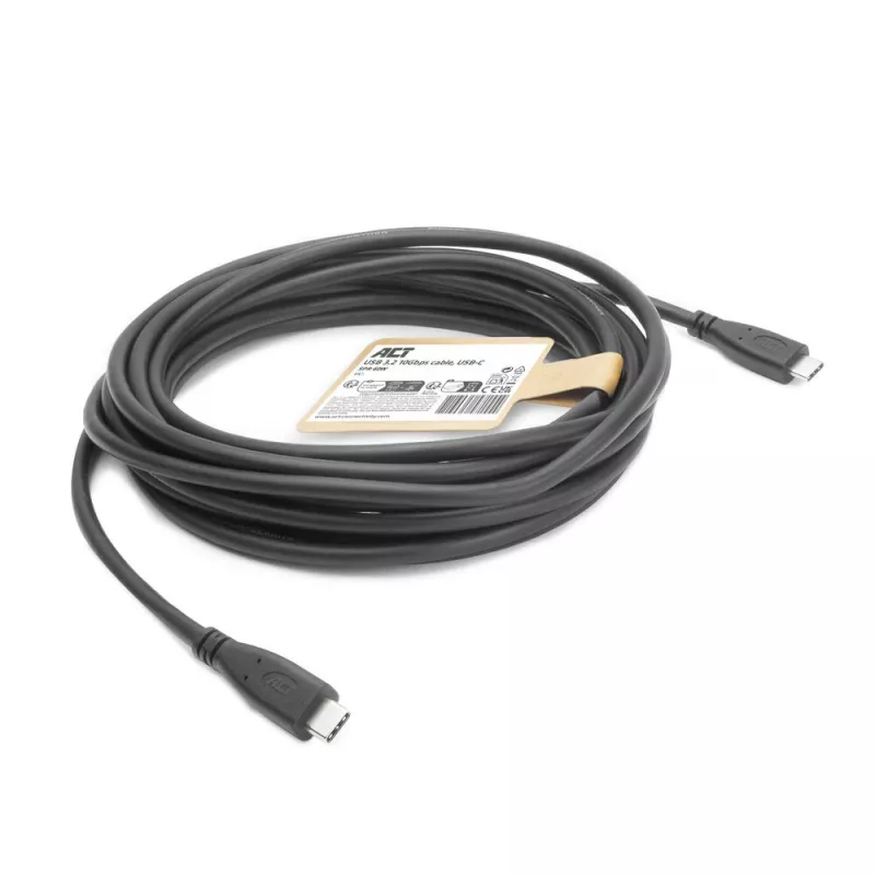 ACT AC7445 USB 3.2 Gen 2 laidas USB C 5 m 10 Gbit/s 60 W juodas