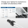 Automobilinis USB-C greitasis įkroviklis ACT 2 prievadai 95W su Power Delivery PPS, Quick Charge ir GaNFast