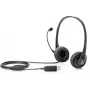 HP Stereo USB ausinės, laidinės, biuro/skambučių centrui, 20–20000 Hz, 110 g, ausinės, juodos