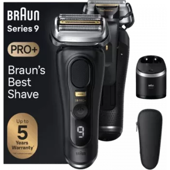 Braun Series 9 Pro+ 9577cc šlapias ir sausas elektrinis skustuvas – sidabrinis