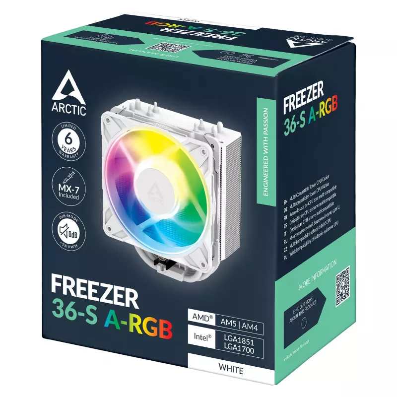 ARCTIC Freezer 36-S A-RGB oro procesoriaus aušintuvas - Baltas
