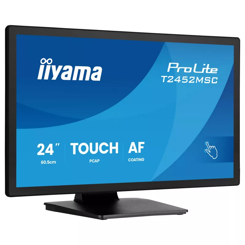 Monitorius liečiamasis „iiyama ProLite T2452MSC-B2“ 23,8 colio Full HD (1920x1080) 10 taškų talpinis jutiklinis ekranas