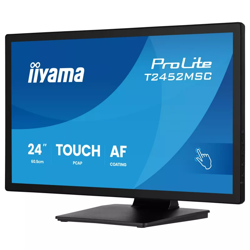 Monitorius liečiamasis „iiyama ProLite T2452MSC-B2“ 23,8 colio Full HD (1920x1080) 10 taškų talpinis jutiklinis ekranas