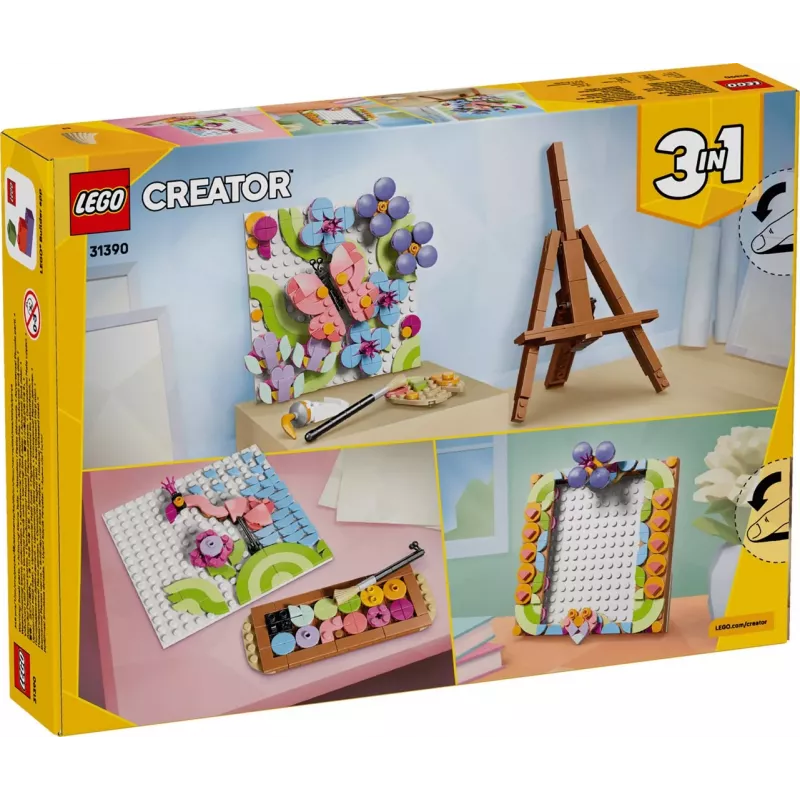 LEGO Creator 3-in-1 31390 Gėlių meno dekoratyvinis paveikslas (348 dalių)