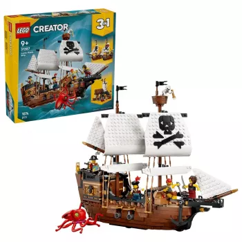 LEGO Creator 3-in-1 31387 Ikoninis Piratų Laivas (1074 dalių)