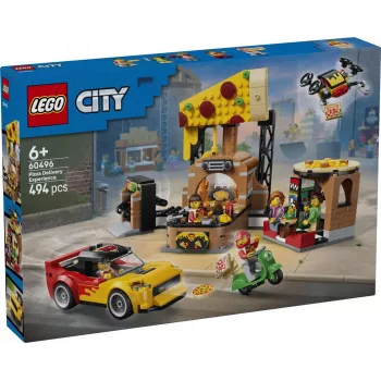 LEGO City 60496 Picos pristatymo patirtis su transporto priemonėmis (494 dalių)