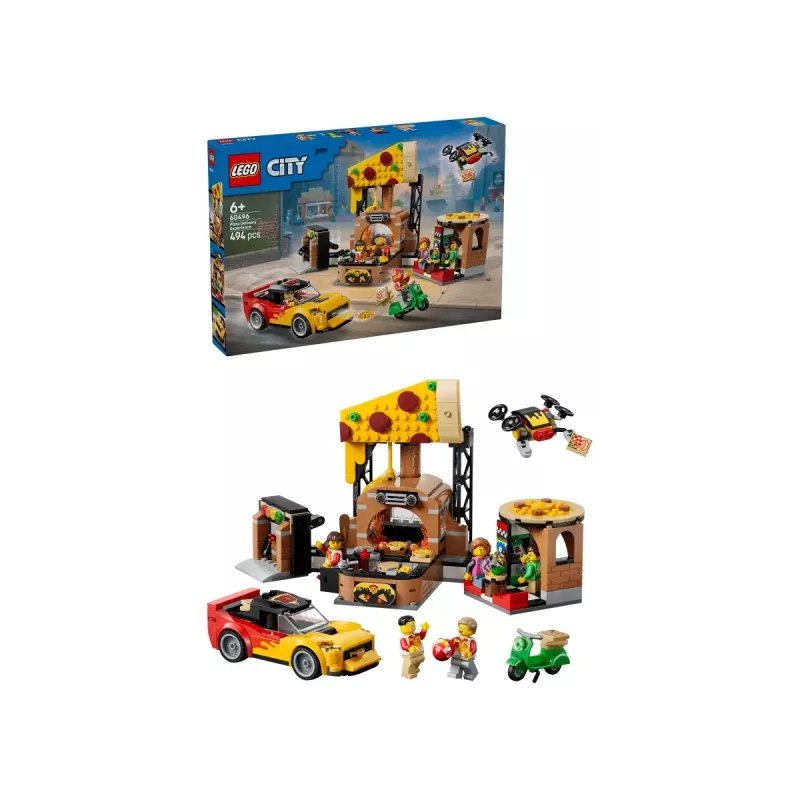 LEGO City 60496 Picos pristatymo patirtis su transporto priemonėmis (494 dalių)
