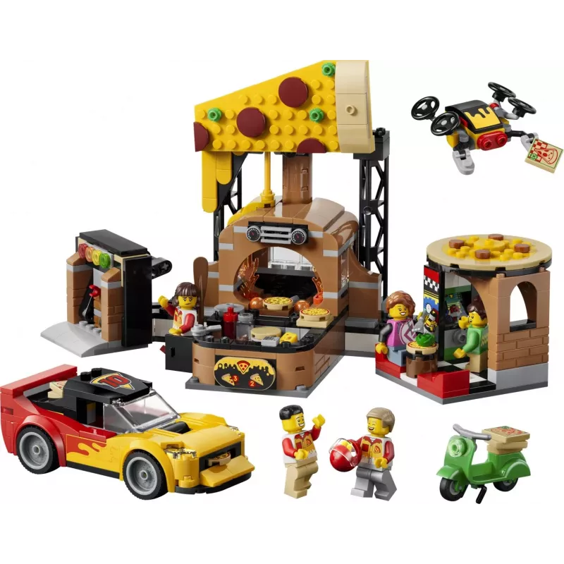 LEGO City 60496 Picos pristatymo patirtis su transporto priemonėmis (494 dalių)