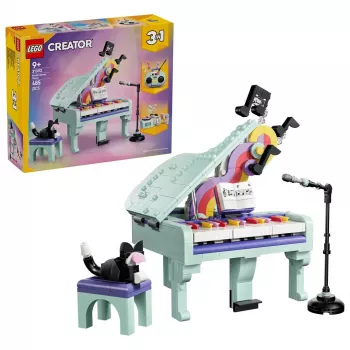 LEGO Creator 3-in-1 31392 Muzikinis dekoras Fortepijonas su katinu (485 dalių)