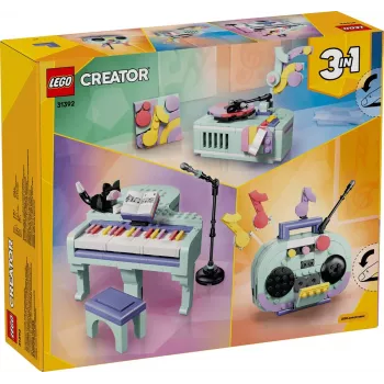 LEGO Creator 3-in-1 31392 Muzikinis dekoras Fortepijonas su katinu (485 dalių)