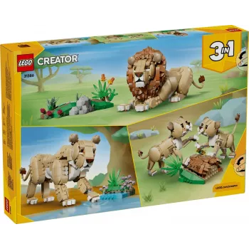 LEGO Creator 3-in-1 31386 Laukiniai gyvūnai: Didingas liūtas (839 dalių)