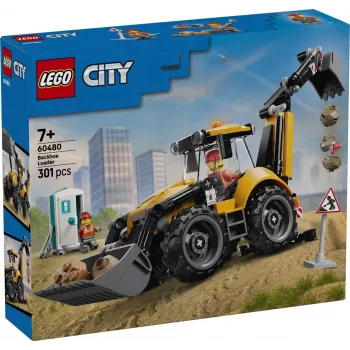 LEGO City 60480 Geltonas krautuvas su ekskavatoriaus strėle (301 dalis)