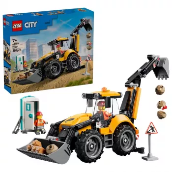 LEGO City 60480 Geltonas krautuvas su ekskavatoriaus strėle (301 dalis)