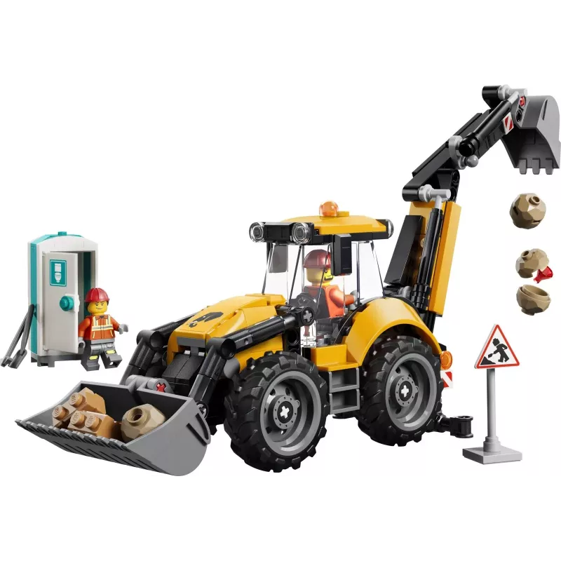 LEGO City 60480 Geltonas krautuvas su ekskavatoriaus strėle (301 dalis)