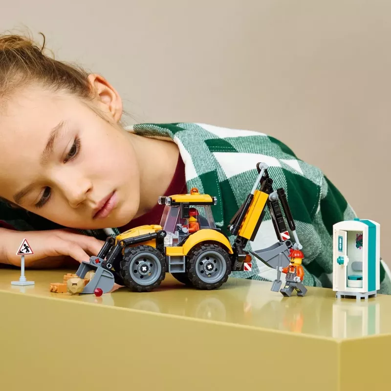 LEGO City 60480 Geltonas krautuvas su ekskavatoriaus strėle (301 dalis)