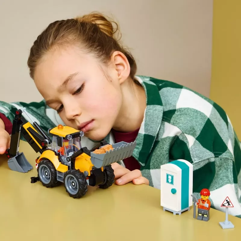 LEGO City 60480 Geltonas krautuvas su ekskavatoriaus strėle (301 dalis)