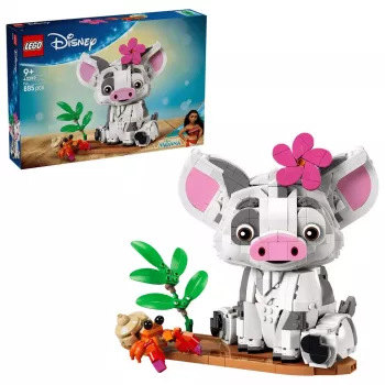 LEGO Disney 43292 Pua (Moanos augintinis kiaulė) – pastatoma figūrėlė (885 dalių)