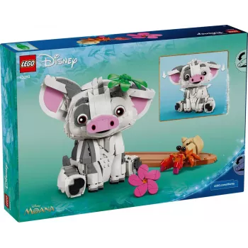 LEGO Disney 43292 Pua (Moanos augintinis kiaulė) – pastatoma figūrėlė (885 dalių)