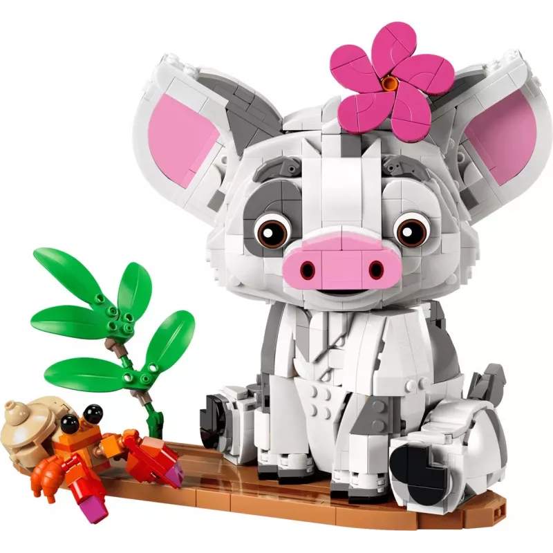 LEGO Disney 43292 Pua (Moanos augintinis kiaulė) – pastatoma figūrėlė (885 dalių)