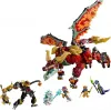 LEGO NINJAGO 71868 Wyldfyre's Transformuojantis Drakono Mechas (821 dalių)